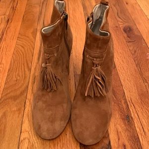 French Connection Suede Tassel Booties